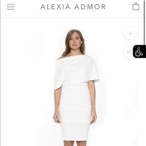 Alexia Admor Plus Size draped shoulder sheath dress